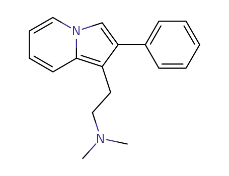 Molecular Structure of 13452-60-3 (N,N-dimethyl-2-(2-phenylindolizin-1-yl)ethanamine)