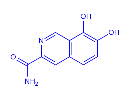 Molecular Structure of 146515-43-7 (3-Isoquinolinecarboxamide, 7,8-dihydroxy- (9CI))