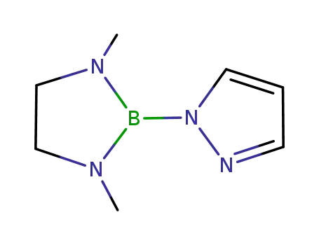 B(N(CH<sub>3</sub>)CH<sub>2</sub>CH<sub>2</sub>N(CH<sub>3</sub>))(N<sub>2</sub>C<sub>3</sub>H<sub>3</sub>)
