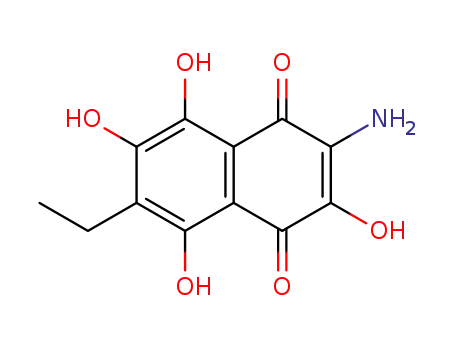 1,4-Naphthalenedione, 2-amino-6-ethyl-3,5,7,8-tetrahydroxy-
