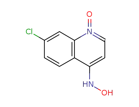 Molecular Structure of 13442-12-1 (Quinoline, 7-chloro-4-(hydroxyamino)-, 1-oxide)
