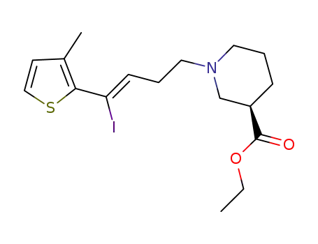 ethyl (3R)-1-[(Z)-4-iodo-4-(3-methyl-2-thienyl)-3-butenyl]hexahydro-3-pyridinecarboxylate