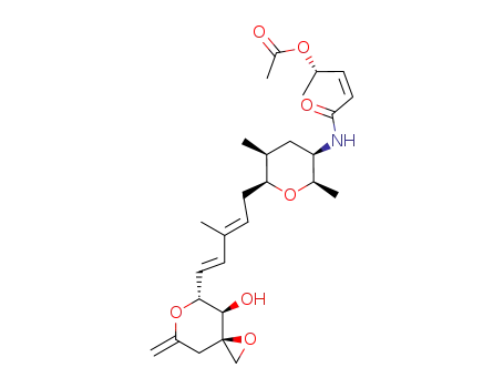 Acetic acid (Z)-(S)-3-{(2R,3R,5S,6S)-6-[(2E,4E)-5-((3R,4R,5R)-4-hydroxy-7-methylene-1,6-dioxa-spiro[2.5]oct-5-yl)-3-methyl-penta-2,4-dienyl]-2,5-dimethyl-tetrahydro-pyran-3-ylcarbamoyl}-1-methyl-allyl ester