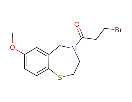 Molecular Structure of 865432-93-5 (4-(3-bromopropionyl)-7-methoxy-2,3,4,5-tetrahydro-1,4-benzothiazepine)