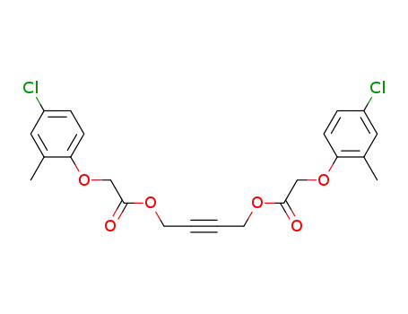 Molecular Structure of 14569-74-5 (Bis[[(4-chloro-o-tolyl)oxy]acetic acid]2-butyne-1,4-diyl ester)