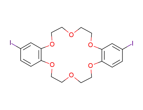 2,14-Diiodo-6,7,9,10,17,18,20,21-octahydro-5,8,11,16,19,22-hexaoxa-dibenzo[a,j]cyclooctadecene