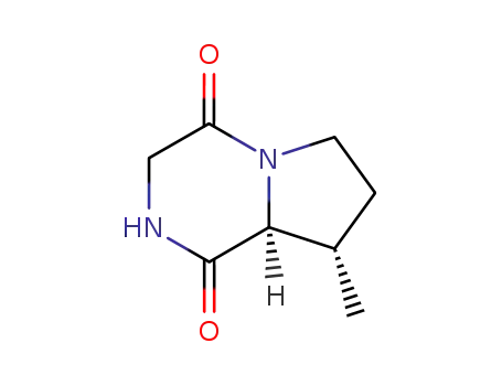 Molecular Structure of 411225-58-6 (Pyrrolo[1,2-a]pyrazine-1,4-dione, hexahydro-8-methyl-, (8S,8aS)- (9CI))