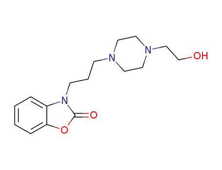 Molecular Structure of 14733-76-7 (3-[3-[4-(2-Hydroxyethyl)piperazin-1-yl]propyl]benzoxazol-2(3H)-one)