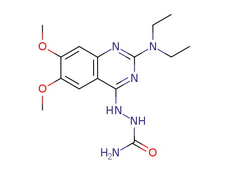 Molecular Structure of 134749-28-3 (2-[2-(diethylamino)-6,7-dimethoxyquinazolin-4-yl]hydrazinecarboxamide)