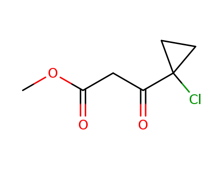 Molecular Structure of 1311370-61-2 (methyl 3-(1-chlorocyclopropyl)-3-oxopropionate)