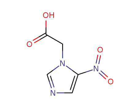 Molecular Structure of 14766-55-3 (5-Nitro-1H-imidazole-1-acetic acid)