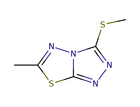 Molecular Structure of 14778-91-7 (6-methyl-3-(methylsulfanyl)[1,2,4]triazolo[3,4-b][1,3,4]thiadiazole)