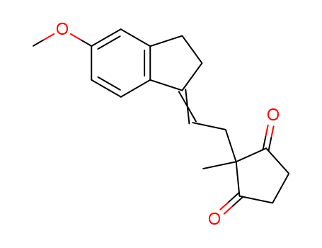 1,3-Cyclopentanedione,2-[2-(2,3-dihydro-5-methoxy-1H-inden-1-ylidene)ethyl]-2-methyl- cas  14789-51-6