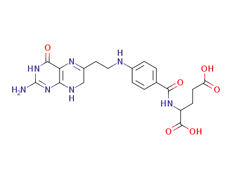 Molecular Structure of 14866-11-6 (N-(4-{[2-(2-amino-4-oxo-1,4,7,8-tetrahydropteridin-6-yl)ethyl]amino}benzoyl)glutamic acid)