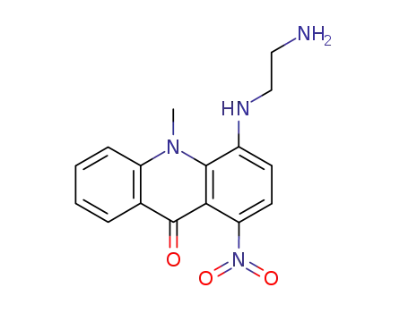 Molecular Structure of 148902-86-7 (4-[(2-aminoethyl)amino]-10-methyl-1-nitroacridin-9(10H)-one)
