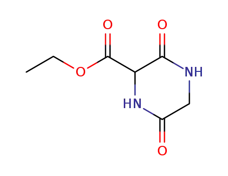 Molecular Structure of 7149-63-5 (ethyl 3,6-dioxopiperazine-2-carboxylate)
