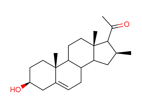 Molecular Structure of 16394-71-1 (16-ALPHA-METHYLPREGNENOLONE)