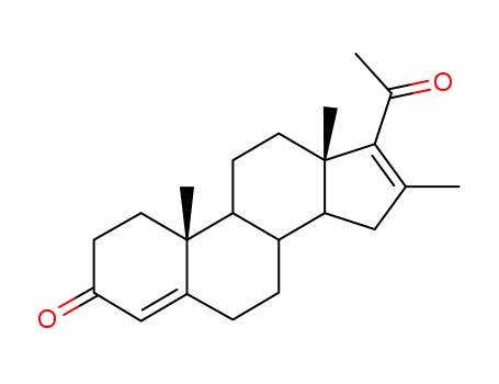 Molecular Structure of 13485-43-3 (16-Methylpregna-4,16-diene-3,20-dione)