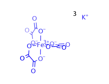 Molecular Structure of 14883-34-2 (Tripotassium trioxalatoferrate)
