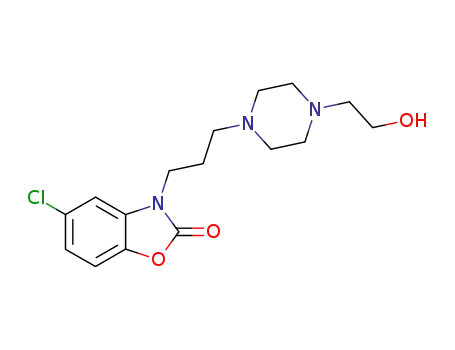 Molecular Structure of 14733-75-6 (5-Chloro-3-[3-[4-(2-hydroxyethyl)piperazin-1-yl]propyl]benzoxazol-2(3H)-one)