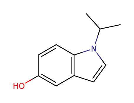 Molecular Structure of 24542-41-4 (Indol-5-ol, 1-isopropyl- (8CI))