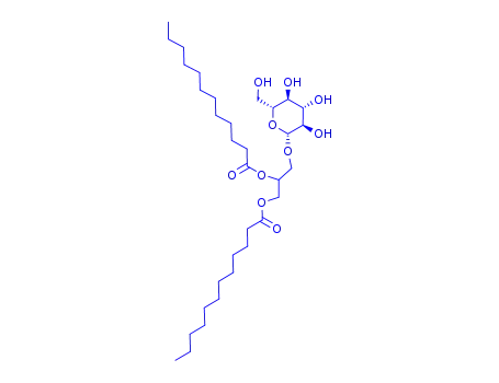 Molecular Structure of 147514-22-5 (1,2-di-O-dodecyl-3-O-(glucopyranosyl)glycerol)