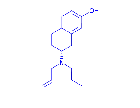 Molecular Structure of 148258-46-2 (7-hydroxy-2-(N-n-propyl-N-(3-iodo-2'-propenyl)-amino)tetralin)