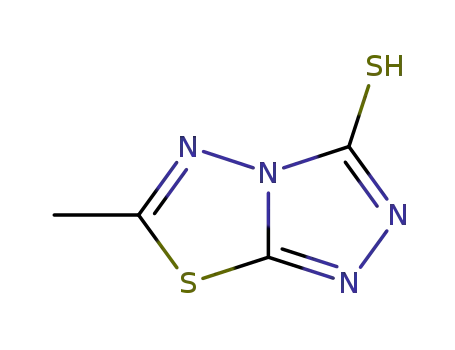 Molecular Structure of 14778-87-1 (6-Methyl-[1,2,4]triazolo[3,4-b][1,3,4]thiadiazole-3(2H)-thione)