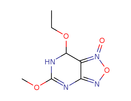 1,2,5]OXADIAZOLO[3,4-D]PYRIMIDINE,7-ETHOXY-6,7-DIHYDRO-5-METHOXY-,1-OXIDECAS