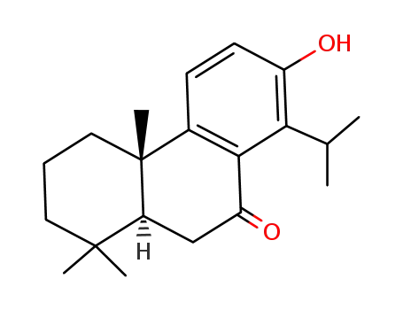 Molecular Structure of 13476-32-9 (9(1H)-Phenanthrenone, 2,3,4,4a,10,10a-hexahydro-7-hydroxy-1,1,4a-trimethyl-8-(1-methylethyl)-, (4aS,10aS)-)