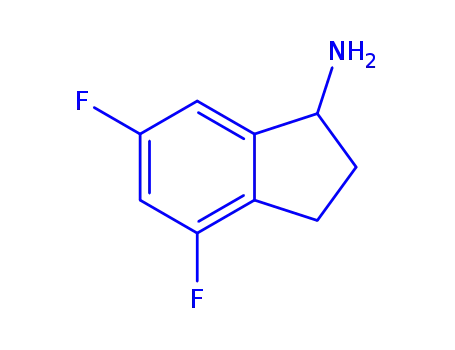 Molecular Structure of 148960-40-1 (4,6-DIFLUORO-INDAN-1-YLAMINE HYDROCHLORIDE)