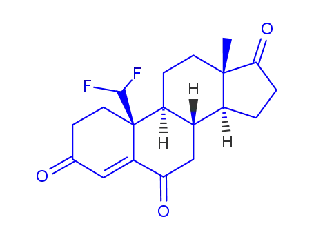 Molecular Structure of 147900-24-1 (19,19-difluoroandrost-4-ene-3,6,17-trione)