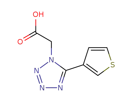 Molecular Structure of 134717-73-0 ((5-(3-thienyl)tetrazol-1-yl)acetic acid)