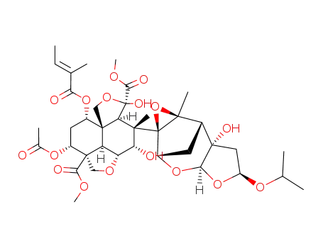 Molecular Structure of 122437-52-9 (22,23-dihydro-23-β-isopropoxyazadirachtin)