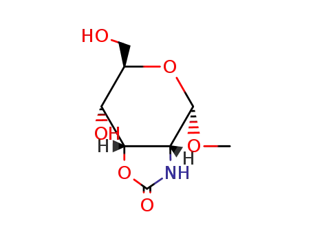 (3a<i>R</i>)-7<i>t</i>-hydroxy-6<i>c</i>-hydroxymethyl-4<i>t</i>-methoxy-(3a<i>r</i>,7a<i>c</i>)-tetrahydro-pyrano[3,4-<i>d</i>]oxazol-2-one