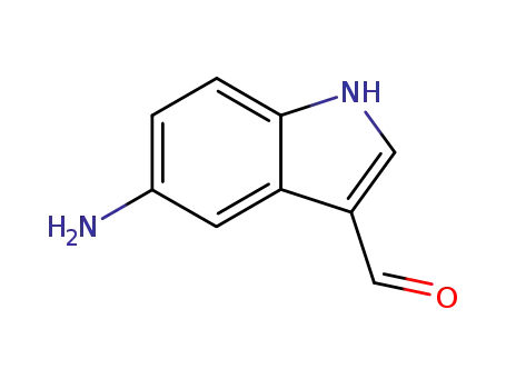 Molecular Structure of 148563-40-0 (1H-Indole-3-carboxaldehyde, 5-amino- (9CI))
