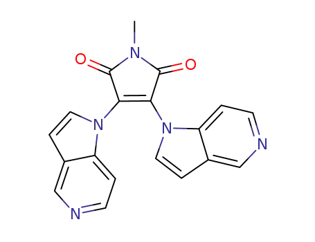 Molecular Structure of 1038754-56-1 (1-methyl-3,4-bis(1H-pyrrolo[3,2-c]pyridin-1-yl)pyrrole-2,5-dione)