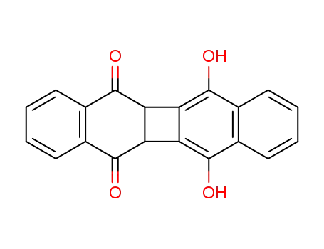 Molecular Structure of 19817-49-3 (5a,11b-Dihydro-6,11-dihydroxydibenzo[b,h]biphenylene-5,12-dione)