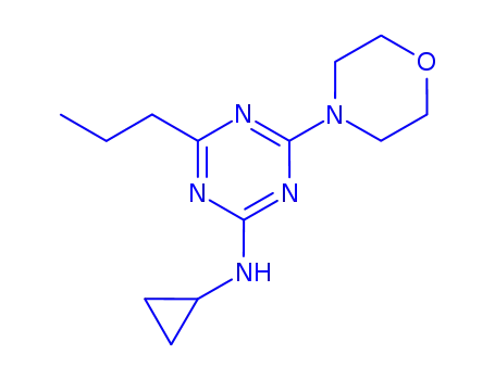 Molecular Structure of 148312-33-8 (N-cyclopropyl-4-(morpholin-4-yl)-6-propyl-1,3,5-triazin-2-amine)