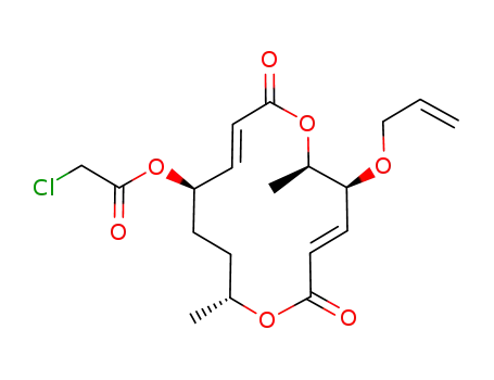 Chloro-acetic acid (3E,9E)-(5S,6R,11R,14R)-5-allyloxy-6,14-dimethyl-2,8-dioxo-1,7-dioxa-cyclotetradeca-3,9-dien-11-yl ester