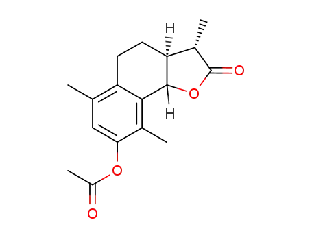 Molecular Structure of 14794-69-5 (3,6,9-trimethyl-2-oxo-2,3,3a,4,5,9b-hexahydronaphtho[1,2-b]furan-8-yl acetate)