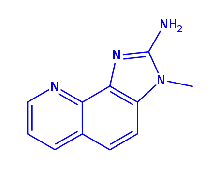 Molecular Structure of 147293-13-8 (2-Amino-3-methyl-3H-imidazo[4,5-H]quinoline)