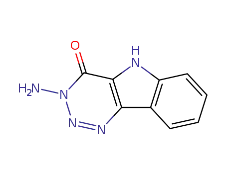 Molecular Structure of 135086-97-4 (3-amino-5H-1,2,3-triazin(5,4b)indol-4-one)
