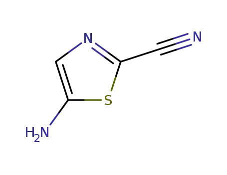 Molecular Structure of 860182-74-7 (2-Thiazolecarbonitrile,  5-amino-)