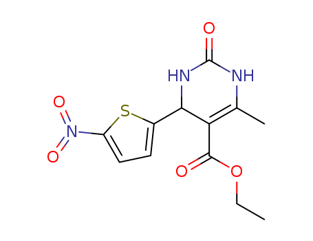 5-Pyrimidinecarboxylic acid,1,2,3,4-tetrahydro-6-methyl-4-(5-nitro-2-thienyl)-2-oxo-, ethyl ester cas  14903-93-6