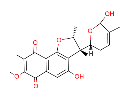 4-hydroxy-3-(6-hydroxy-5-methyl-3,6-dihydro-2H-pyran-2-yl)-7-methoxy-2,3,8-trimethyl-2H-benzo[g][1]benzofuran-6,9-dione