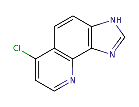 Molecular Structure of 116962-18-6 (6-Chloro-3H-imidazo[4,5-h]quinoline)