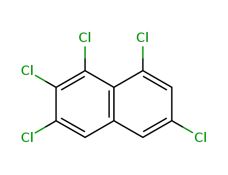 Molecular Structure of 150224-23-0 (1,2,3,6,8-PENTACHLORONAPHTHALENE)