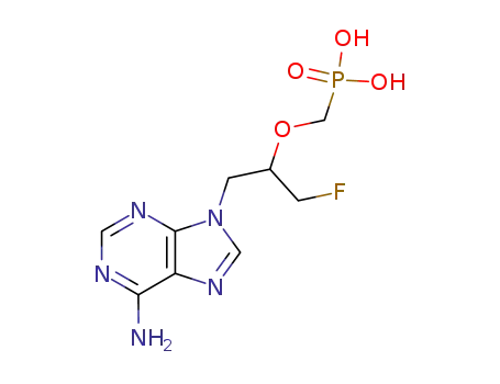 Molecular Structure of 135295-27-1 (9-(3-fluoro-2-phosphonylmethoxypropyl)adenine)