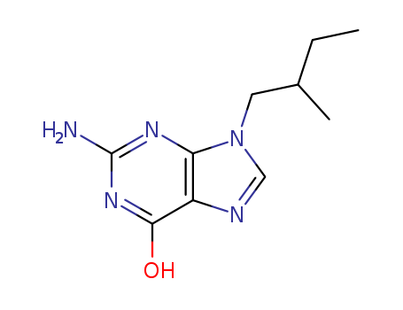 6H-Purin-6-one,2-amino-1,9-dihydro-9-(2-methylbutyl)- cas  14937-70-3